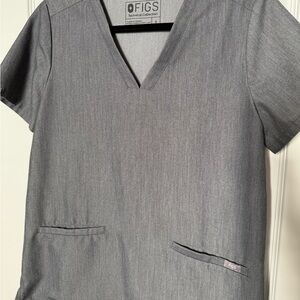 Figs Technical Collection Gray Scrub Top